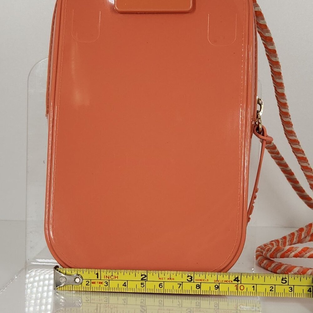 Brizza Arezzo Cell Phone Holder Crossbody Mini Bag Orange - Picture 8 of 10